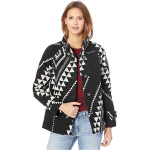 Pendleton Black Mesa Aztec Virgin Wool Blanket Coat Brand New Womens Size Small